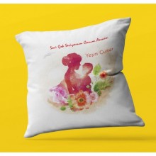 Kişiye Özel Seni Çok Seviyorum Canım Annem 2 Tema | Saten Yastık