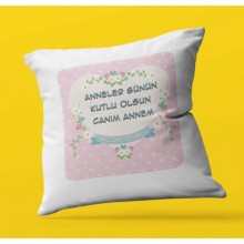 Kişiye Özel Anneler Günün Kutlu Olsun 10 Tema | Saten Kare Yastık
