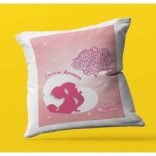 Kişiye Özel Canım Annem 5 Tasarımlı | Saten Kare Yastık