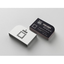 Kuaför Çift Taraf Tasarım Kartvizit - Yarım Daire Özel Kesim