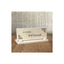 Kişiye Özel Veteriner Temalı Doğal Taş Masa İsimliği