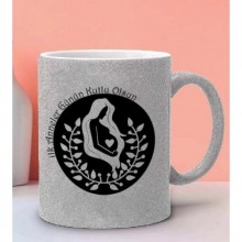 Anneler Günü Özel Anneler Günün Kutlu Olsun Tema Gümüş Simli Kupa