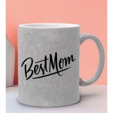 Anneler Gününe Özel Best Mum Tasarımlı Gümüş Simli Kupa Bardak