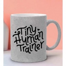 Anneler Gününe Özel Tiny Human Trainer Tasarımlı Gümüş Simli Kupa