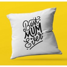 Anneler Gününe Özel Best Mum Ever Tasarımlı | Saten Kare Yastık