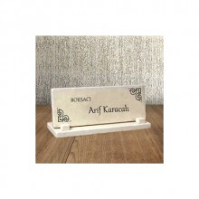 Kişiye Özel Borsacı Temalı Doğal Taş Masa İsimliği