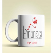 Kişiye Özel Finansçı Tasarımlı Beyaz Kupa Bardak