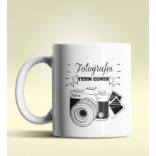 Kişiye Özel Fotoğrafçı 3 Tasarımlı Beyaz Kupa Bardak