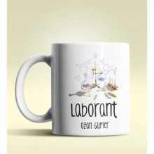 Kişiye Özel Laborant Tasarımlı Beyaz Kupa Bardak