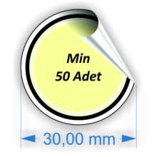 Sticker | 3cm x 3 cm Yapışkanlı Etiket