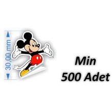 Sticker | 3cm x 3 cm Yapışkanlı Etiket | Özel Kesim - Özel Kesim