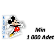 Sticker | 3cm x 3 cm Yapışkanlı Etiket | Özel Kesim - Özel Kesim