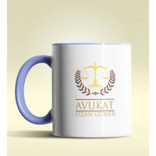 Kişiye Özel Avukat 5 Tasarımlı Mavi Kupa Bardak