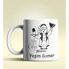 Kişiye Özel Yılın En Çılgın Hemşiresi Tasarımlı Beyaz Kupa Bardak