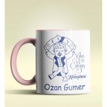 Kişiye Özel Yılın En Çılgın Hemşiresi (Bay) Tasarımlı Pembe Kupa