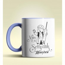 Kişiye Özel Yılın En Sempatik Hemşiresi (Bay) Temalı Mavi Kupa