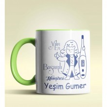 Kişiye Özel Yılın En Başarılı Hemşiresi (Bayan) Tema Yeşil Kupa