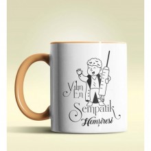 Kişiye Özel Yılın En Sempatik Hemşiresi (Bay) Temalı Turuncu Kupa