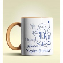 Kişiye Özel Yılın En Başarılı Hemşiresi (Bayan) Tema Turuncu Kupa