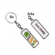 Kişiye Özel Babalar Günü Temalı Benim Babam Tasarımlı Anahtarlık - Gümüş Krom Kaplama