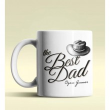 Kişiye Özel The Best Dad Tasarımlı Beyaz Kupa Bardak