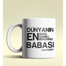 Kişiye Özel Dünyanın En En En Babası 2 Temalı Beyaz Kupa Bardak