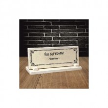 Kişiye Özel Veteriner Temalı Doğal Taş Masa İsimliği