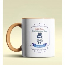 Kişiye Özel Babalar Günün Kutlu Olsun 11 Tema Turuncu Kupa Bardak