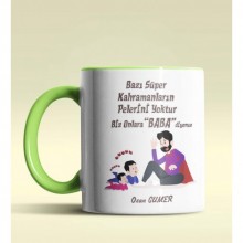 Kişiye Özel Bazı Kahramanların Pelerini Yoktur Tema Yeşil Kupa