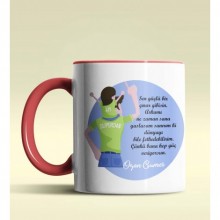 Kişiye Özel Babalar Günü Mesajlı 3 Tasarımlı Kırmızı Kupa Bardak