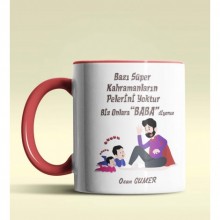 Kişiye Özel Bazı Kahramanların Pelerini Yoktur Tema Kırmızı Kupa