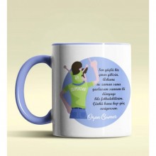 Kişiye Özel Babalar Günü Mesajlı 3 Tasarımlı Mavi Kupa Bardak