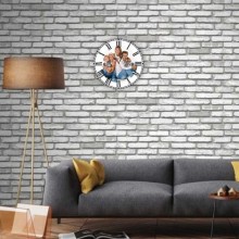 Kişiye Özel Resimli Cam Duvar Saati (27 cm)