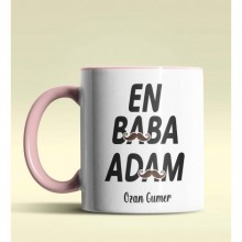 Kişiye Özel En Baba Adam Tasarımlı Pembe Kupa Bardak