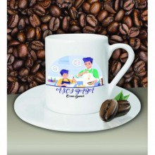 Kişiye Özel Aşçı Baba Temalı Beyaz Kahve Fincanı