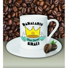 Kişiye Özel Babaların Kralı Temalı Beyaz Kahve Fincanı