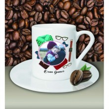 Kişiye Özel Fotoğraf Temalı Beyaz Kahve Fincanı