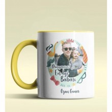 Kişiye Özel Fotoğraflı 2 Tasarımlı Sarı Renkli Kupa