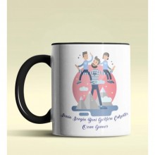 Kişiye Özel Seven Baba Tasarımlı Siyah Renkli Kupa