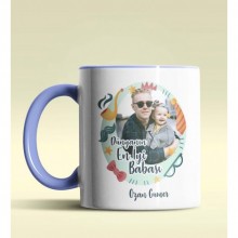 Kişiye Özel Fotoğraflı 2 Tasarımlı Mavi Renkli Kupa