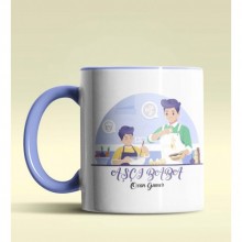 Kişiye Özel Aşçı Baba Tasarımlı Mavi Renkli Kupa