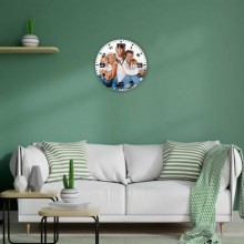 Kişiye Özel Resimli Cam Duvar Saati (27 cm)