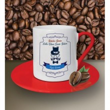 Kişiye Özel Babalar Günün Kutlu Olsun 11 Tema Beyaz Kahve Fincanı