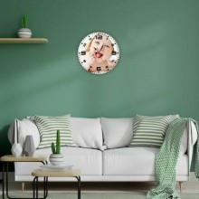 Kişiye Özel Resimli Cam Duvar Saati (27 cm)