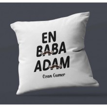 Kişiye Özel En Baba Adam Tasarımlı Saten Kare Yastık