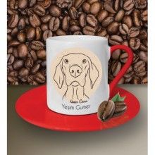 Kişiye Özel Naber Canım Tasarımlı Kırmızı Kahve Fincanı