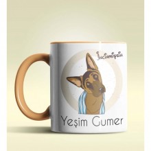 Kişiye Özel İncinmişsin Tasarımlı Turuncu Renk Kupa