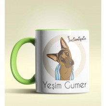 Kişiye Özel İncinmişsin Tasarımlı Yeşil Renk Kupa
