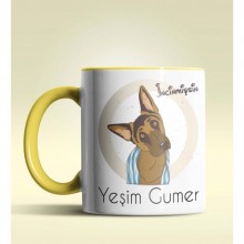 Kişiye Özel İncinmişsin Tasarımlı Sarı Renk Kupa