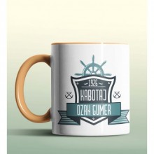 Kişiye Özel 1926 Kabotaj Tasarımlı Turuncu Kupa Bardak